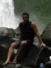 Stefano at waterfall